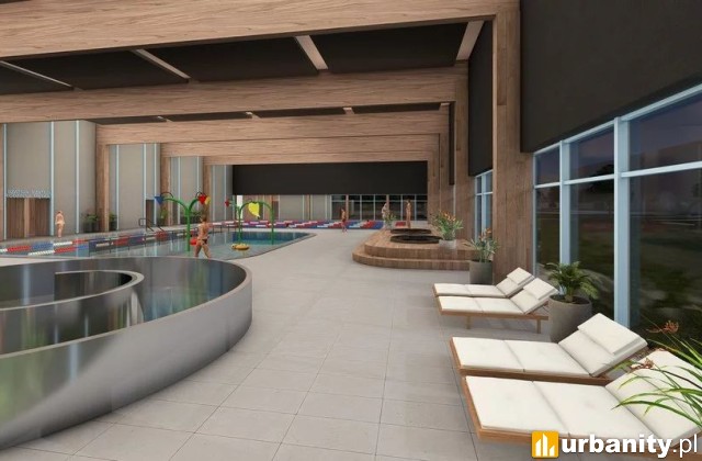 Aquapark Widzew - projekt inwestycji, wiz. materiały inwestora