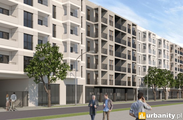 Projekt inwestycji przy ulicy Dowborczyków 18 w centrum Łodzi, wiz. materiały dewelopera