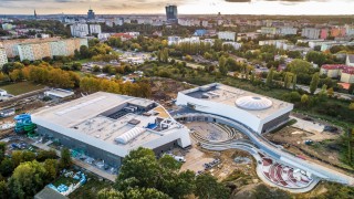 Postęp prac na budowie szczecińskiego aquaparku Fabryka Wody, fot. Alstal