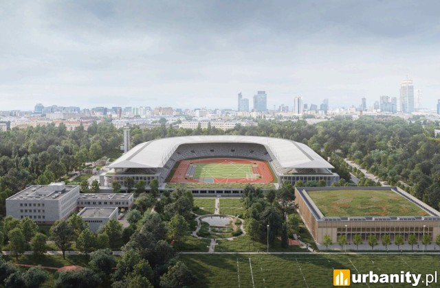 Hala Nowa Skra, projekt inwestycji, wiz. materiały inwestora