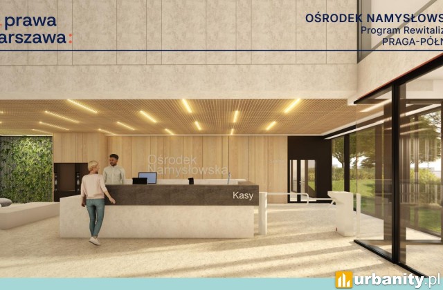 Projekt modernizacji Ośrodka Namysłowska na Pradze-Północ, wiz. materiały inwestora