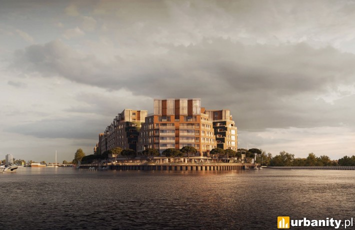 Koncepcja inwestycji mieszkaniowej na Polskim Haku w Gdańsku, wiz. JEMS Architekci