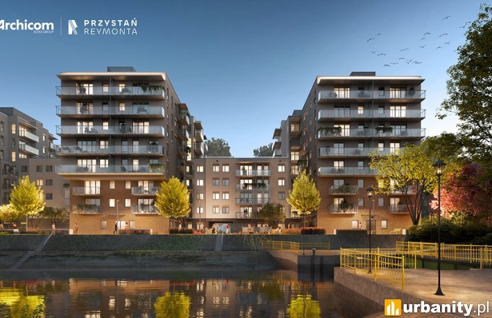 Przystań Reymonta we Wrocławiu, wizualizacja, wiz. materiały dewelopera