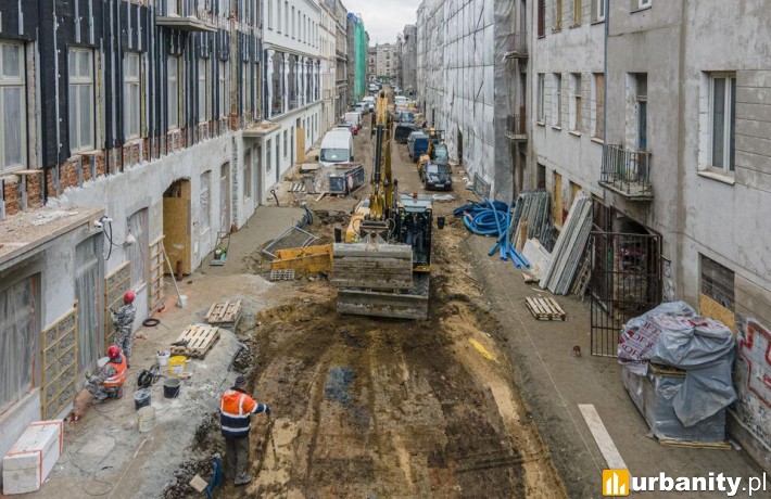 Prace na ulicy Włókienniczej w Łodzi (uml.lodz.pl)