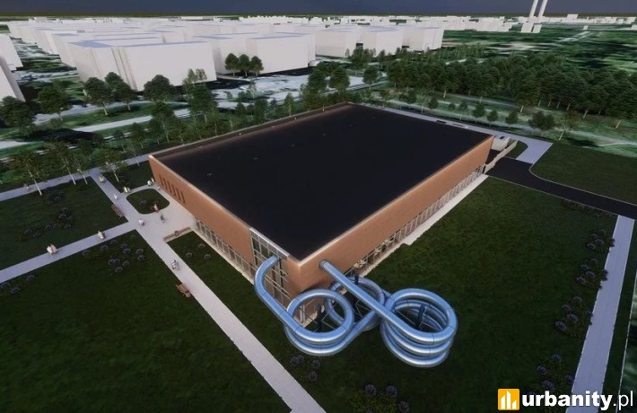 Aquapark Widzew - projekt inwestycji, wiz. materiały inwestora