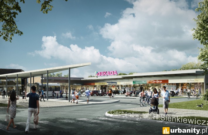 Projekt ciechanowskiej galerii handlowej zintegrowanej z dworcem autobusowym