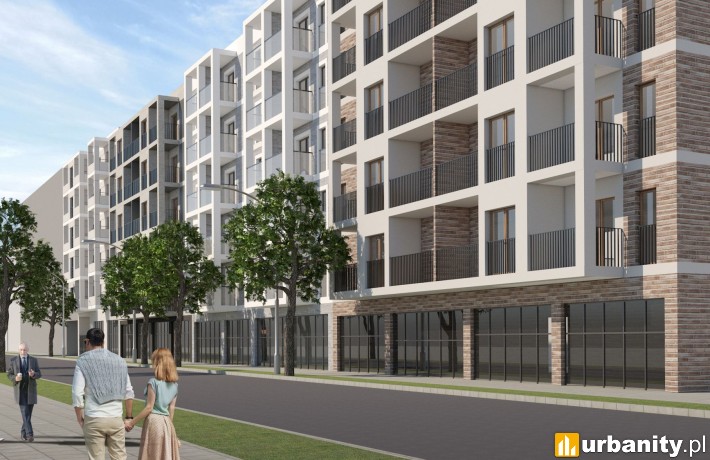 Projekt inwestycji przy ulicy Dowborczyków 18 w centrum Łodzi, wiz. materiały dewelopera
