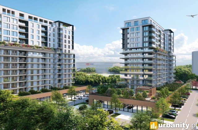 Wizualizacja osiedla Lotnicza 100 we Wrocławiu, wiz. materiały inwestora