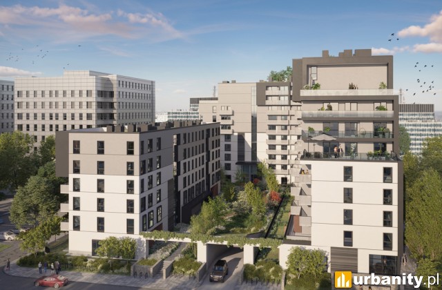 Wizualizacja osiedla Modern Mokotów na Służewcu, wiz. materiały dewelopera