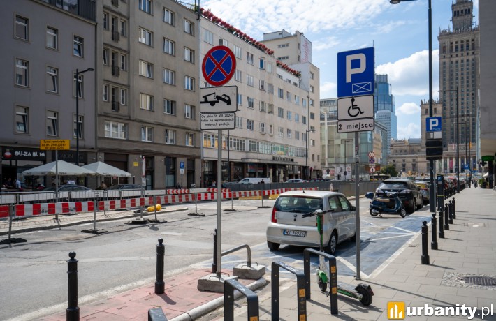 Przygotowania do rozpoczęcia przebudowy kwartału w ścisłym Śródmieściu, fot. ZDM Warszawa
