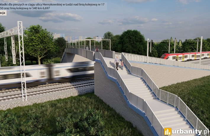 Nowa przeprawa nad jedną z najbardziej ruchliwych linii kolejowych w Łodzi, wiz. PKP PLK