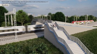 Nowa przeprawa nad jedną z najbardziej ruchliwych linii kolejowych w Łodzi, wiz. PKP PLK