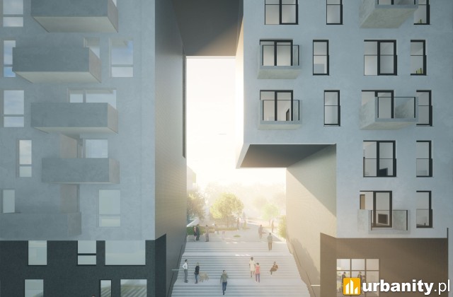 Projekt inwestycji grupy Marvipol na Nowych Żernikach, wiz. Szlachcic Architekci