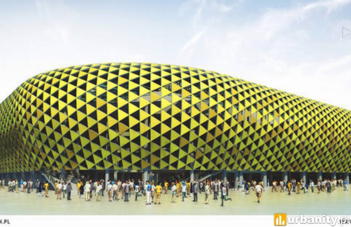 Ostateczny projekt stadionu GKS-u Katowice firmy Bauren z Rybnika