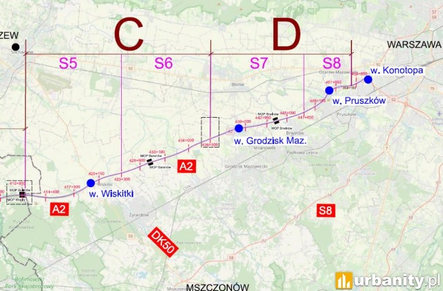 Poszerzenie A2. Odcinki C i D, wiz. GDDKiA