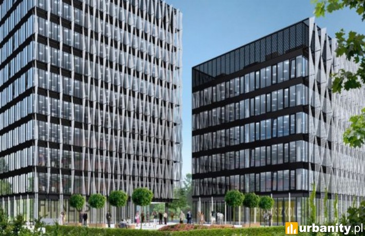 Wizualizacja kompleksu Arkada Business Park w Bydgoszczy