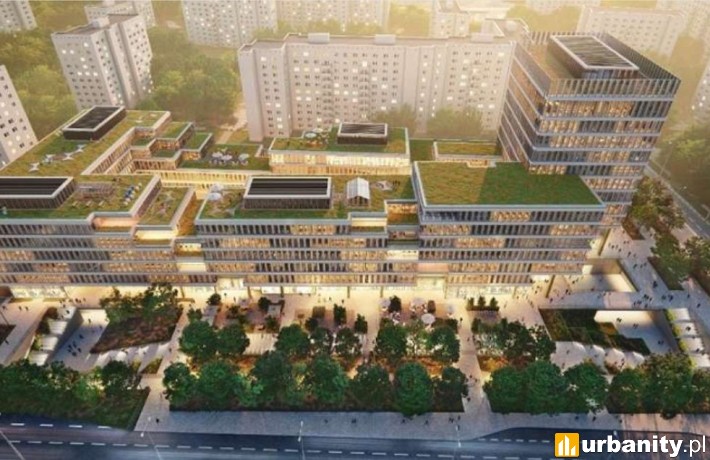 Wstępna koncepcja inwestycji w miejsce centrum handlowego Land, wiz. JEMS