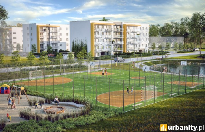 Projekt osiedla Optima wraz z boiskami do gry