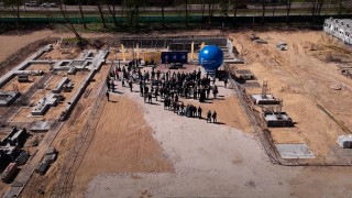 Centrum Sportowe Uniwersytetu Gdańskiego, wmurowanie kamienia węgielnego, fot. Budimex