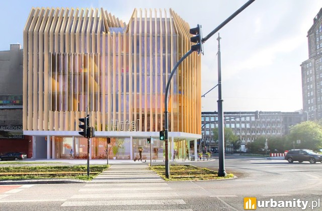 Zarzucona koncepcja budowy hotelu, wiz. MAKAA