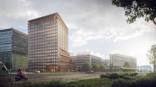 Zobacz film, jak powstaje 66-metrowy biurowiec w poznańskim Nowym Rynku