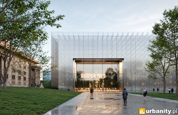 Nowy projekt siedziby TR Warszawa na Placu Defilad, wiz. materiały inwestora