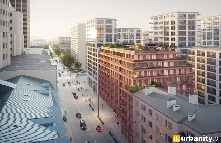Projekt inwestycji Żelazna 54 na Woli w Warszawie, wiz. materiały dewelopera