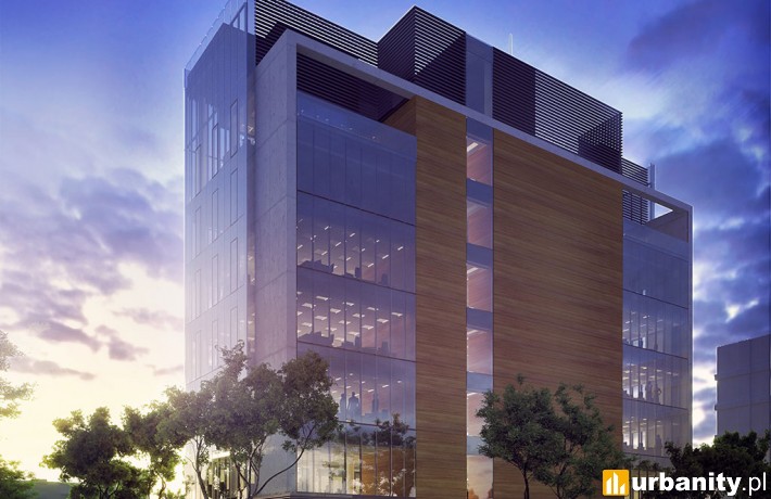 Wizualizacja budynku biurowego Ocean Plaza na Mokotowie
