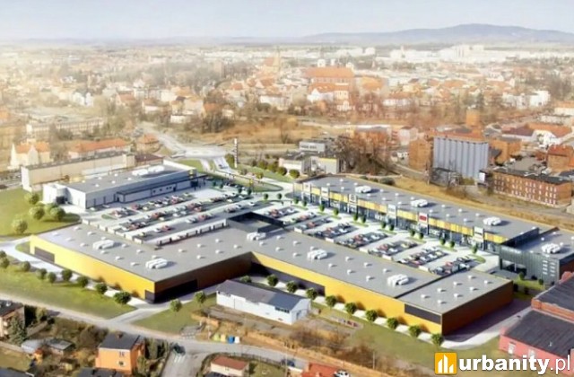 Wizualizacja parku handlowego na terenie po byłej Silesianie w Dzierżoniowie, fot. materiały prasowe