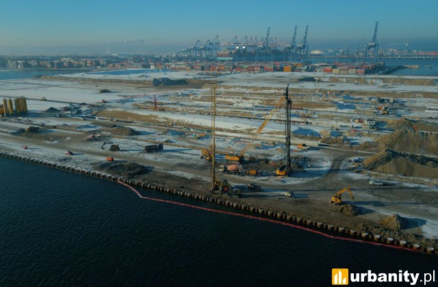 Budowa nowego terminala kontenerowego T3 Baltic Hub w Gdańsku, fot. Budimex