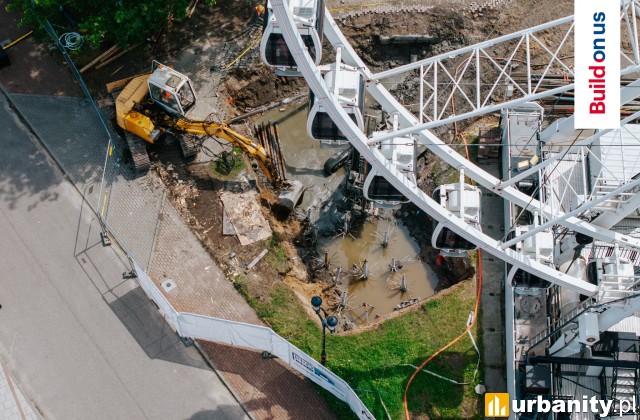 Powstaje nowe koło widokowe AmberSky, fot. Soletanche Polska