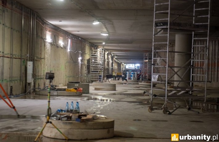 Powstająca droga podziemna w Nowym Centrum Łodzi (fot. um.lodz.pl)