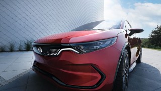 Makieta przedstawiająca samochód Izera, fot. ElectroMobility Poland
