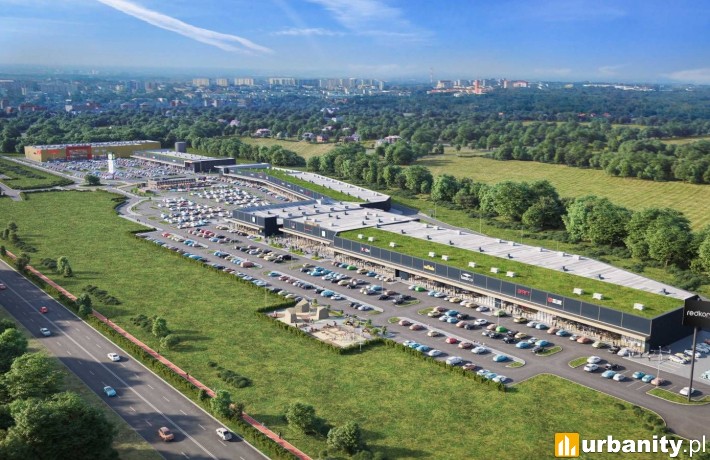 Planowany park handlowy w Tarnowie, wizualizacja, wiz. materiały inwestora