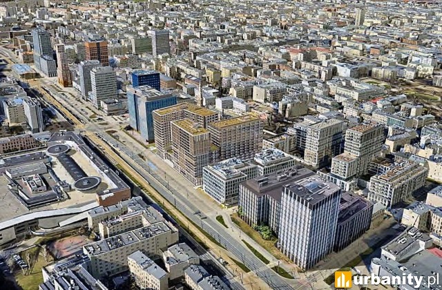 Planowane wieże mieszkalne przy alei Piłsudskiego w Łodzi, wiz. Rada Miejska w Łodzi
