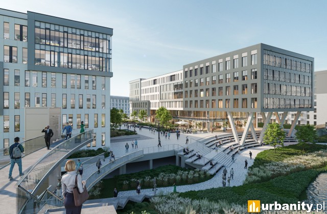 Projekt inwestycji Plaza Nova w Krakowie, wiz. materiały inwestora