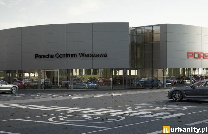 Wizualizacja budynku Porsche Centrum Warszawa