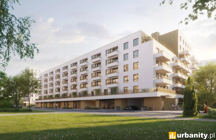 Wizualizacja osiedla Splot Wola w Warszawie, wiz. materiały dewelopera