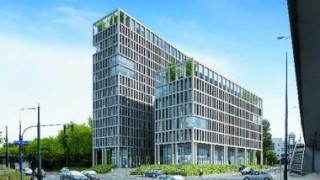Pojawia się fasada na biurowcu Vector+ w Warszawie