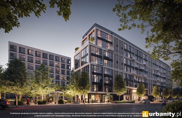Projekt inwestycji Chłodna 35 w Warszawie, wiz. materiały dewelopera