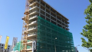 Biurowiec EQlibrium z zakończonymi pracami konstrukcyjnymi