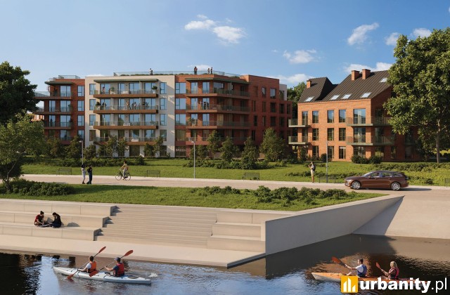 Gedania Riverside Living, projekt inwestycji w Gdańsku, wiz. materiały dewelopera