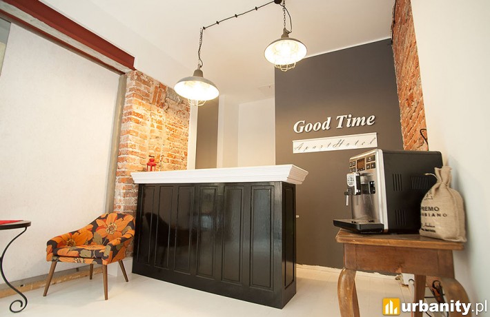 Recepcja w innym łódzkim aparthotelu Good Time (zdj. good-time.com.pl)