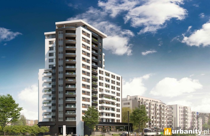 Wieża apartamentowa w ramach osiedla Ornament w Szczecinie, wiz. materiały dewelopera