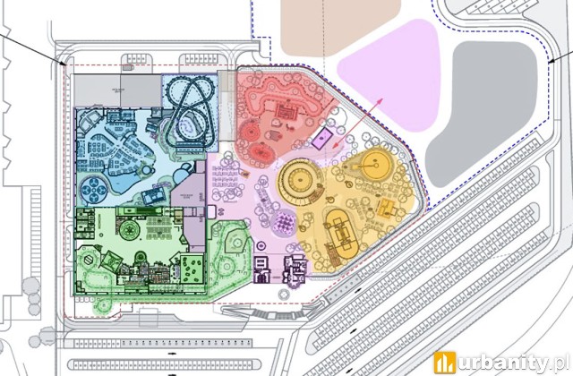 Projekt nowego parku rozrywki w Gliwicach, wiz. materiały inwestora