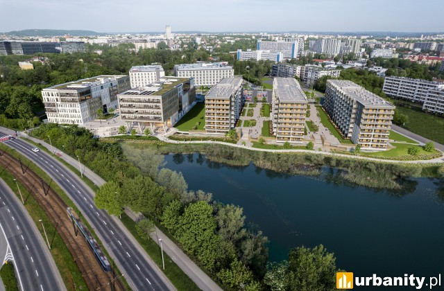 Projekt inwestycji Plaza Nova w Krakowie, wiz. materiały inwestora
