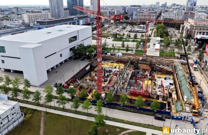 Tak obecnie wygląda budowa nowej siedziby TR Warszawa, fot. Warbud S.A.