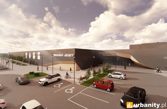 Wizualizacja centrum handlowego Brama Jury w Zawierciu, wiz. materiały inwestora