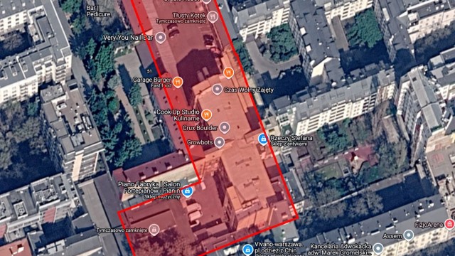 Hoża 51 w Warszawie z wnioskiem o przekształcenie, fot. Google Maps