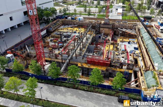 Tak obecnie wygląda budowa nowej siedziby TR Warszawa, fot. Warbud S.A.